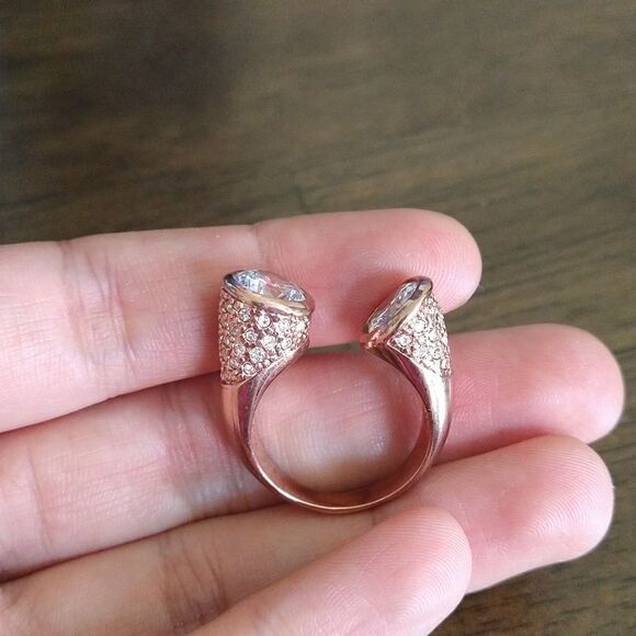 CZ Wrap Ring Rose Gold size 8 - Picture 4 of 5